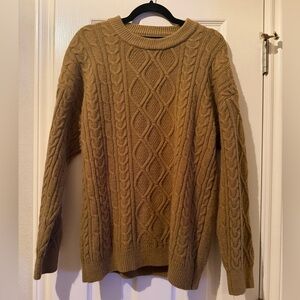 Vamtac Cable Knit Sweater Green Size L